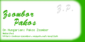 zsombor pakos business card